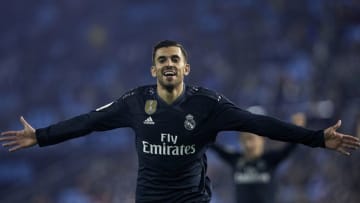 VIGO, SPAIN - NOVEMBER 11: Daniel Ceballos of Real Madrid celebrates after scoring his team's fourth goal during the La Liga match between RC Celta de Vigo and Real Madrid CF at Abanca Balaidos Stadium on November 11, 2018 in Vigo, Spain (Photo by Quality Sport Images/Getty Images)