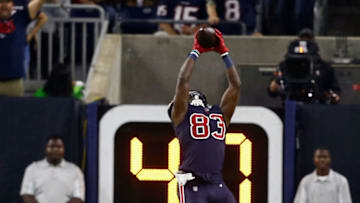 HOUSTON, TX - OCTOBER 25: Jordan Thomas #83 of the Houston Texans (Photo by Bob Levey/Getty Images)