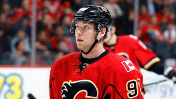 CALGARY, AB - FEBRUARY 13: Sam Bennett. (Photo by Gerry Thomas/NHLI via Getty Images)