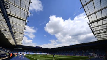 LEICESTER, ENGLAND - MAY 12: General view inside the stadium prior to the Premier League match between Leicester City and Chelsea FC at The King Power Stadium on May 12, 2019 in Leicester, United Kingdom. (Photo by Clive Mason/Getty Images)