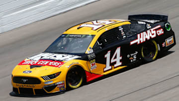 KANSAS CITY, KS - MAY 10: Clint Bowyer, driver of the #14 Rush Truck Centers/Haas Automation Ford (Photo by Jonathan Ferrey/Getty Images)