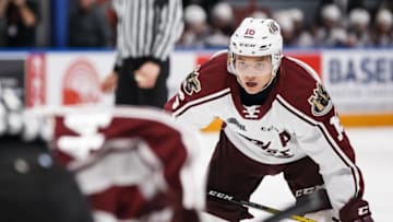 Nick Robertson is expected to make the Toronto Maple Leafs' play-in roster. (Photo by Chris Tanouye/Getty Images)