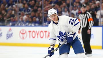 BUFFALO, NY - MARCH 5: Nikita Zaitsev #22 of the Toronto Maple Leafs during the game against the Buffalo Sabres at KeyBank Center on March 5, 2018 in Buffalo, New York. (Photo by Kevin Hoffman/Getty Images)