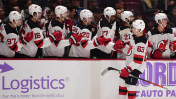New Jersey Devils forward Jesper Bratt (63): (Anne-Marie Sorvin-USA TODAY Sports)