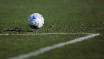 FULLERTON, CA - JULY 20: A detailed view of the MLS/SuperLiga ball in play during the SuperLiga match between CD Chivas USA and the New England Revolution at Titan Stadium on July 20, 2008 in Fullerton, California. The Revolution and Chivas USA played to a 1-1 draw. (Photo by Victor Decolongon/Getty Images)