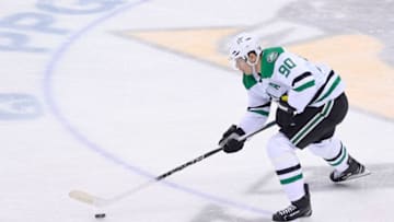 PITTSBURGH, PA - MARCH 11: Dallas Stars Center Jason Spezza (90) skates with the puck during the first period in the NHL game between the Pittsburgh Penguins and the Dallas Stars on March 11, 2018, at PPG Paints Arena in Pittsburgh, PA. The Penguins defeated the Stars 3-1. (Photo by Jeanine Leech/Icon Sportswire via Getty Images)