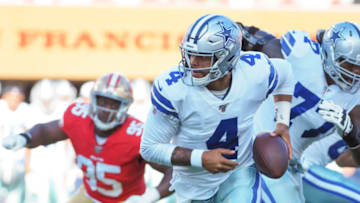 Dallas Cowboys quarterback Dak Prescott (4) Mandatory Credit: Kelley L Cox-USA TODAY Sports