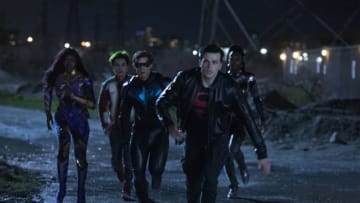 Anna Diop, Ryan Potter, Brenton Thwaites, Joshua Orpin, and Damaris Lewis in Titans Season 3, Episode 8 - Photograph by Ben Mark Holzberg/HBO Max