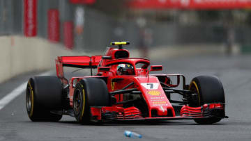 BAKU, AZERBAIJAN - APRIL 29: Kimi Raikkonen of Finland driving the (7) Scuderia Ferrari SF71H on track during the Azerbaijan Formula One Grand Prix at Baku City Circuit on April 29, 2018 in Baku, Azerbaijan. (Photo by Dan Istitene/Getty Images)