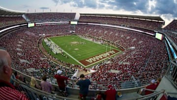 Sep 16, 2017; Tuscaloosa, AL, USA; A general view of Bryant-Denny Stadium during the game between the Alabama Crimson Tide and Colorado State Rams. Mandatory Credit: Marvin Gentry-USA TODAY Sports