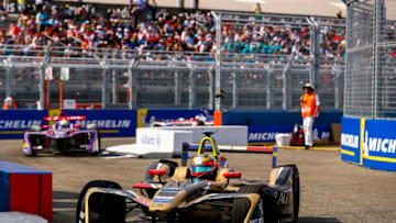 NEW YORK, NY - JULY 14: In this handout provided by FIA Formula E, Jean-Eric Vergne (FRA), TECHEETAH, Renault Z.E. 17 (Photo by Sam Bloxham/FIA Formula E via Getty Images)