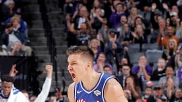 SACRAMENTO, CA - NOVEMBER 1: on November 1, 2019 at Golden 1 Center in Sacramento, California. NOTE TO USER: User expressly acknowledges and agrees that, by downloading and or using this Photograph, user is consenting to the terms and conditions of the Getty Images License Agreement. Mandatory Copyright Notice: Copyright 2019 NBAE (Photo by Rocky Widner/NBAE via Getty Images)