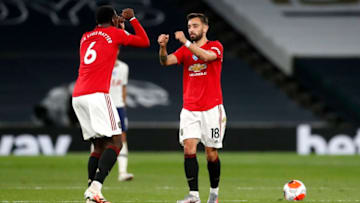 Bruno Fernandes, Paul Pogba, Manchester United (Photo by Matt Childs/ Pool via Getty Images)