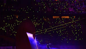 Jun 14, 2021; Las Vegas, Nevada, USA; Vegas Golden Knights center Nicolas Roy (10) skates onto the ice before the start of game one of the 2021 Stanley Cup Semifinals against the Montreal Canadiens at T-Mobile Arena. Mandatory Credit: Stephen R. Sylvanie-USA TODAY Sports