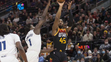 Donovan Mitchell dominated the Minnesota Timberwolves on Friday night. (Photo by Chris Gardner/Getty Images)