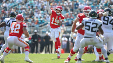 Kansas City Chiefs Quarterback Patrick Mahomes (15) (Photo by David Rosenblum/Icon Sportswire via Getty Images)