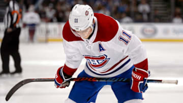 TORONTO, ON - APRIL 07: Montreal Canadiens Assistant Captain Right Wing Brendan Gallagher (11) bows his head late in the game, down 2 goals during the final NHL 2018 regular-season game between the Montreal Canadiens and the Toronto Maple Leafs on April 7, 2018 at Air Canada Centre in Toronto, ON., Canada. The Canadiens lost 4-2 and finished with the NHLs 28th-best record, and 40 regulation losses. (Photo by Jeff Chevrier/Icon Sportswire via Getty Images)