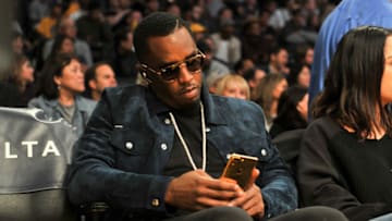LOS ANGELES, CA - NOVEMBER 29: Sean 'Diddy' Combs attends a basketball game between the Los Angeles Lakers and the Golden State Warriors at Staples Center on November 29, 2017 in Los Angeles, California. (Photo by Allen Berezovsky/Getty Images)