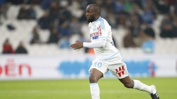 MARSEILLE, FRANCE - JANUARY 10: Lassana Diarra of OM in action during the French Ligue 1 match between Olympique de Marseille (OM) and En Avant Guingamp at New Stade Velodrome on January 10, 2016 in Marseille, France. (Photo by Jean Catuffe/Getty Images)