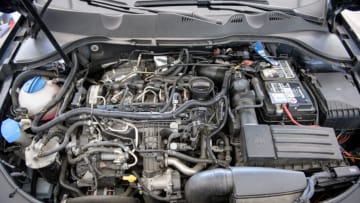 FRANKFURT, GERMANY - JULY 19: The TDI engine of a VW Passat car pictured at an automotive service center on July 19, 2018 in Frankfurt, Germany. So far the German government has only required leading automakers caught using illegal software to manipulate diesel emissions to recall the cars and update the software. Critics claim the measure is insufficient and that refitting cars with clean diesel equipment is the only viable solution. Car makers have so far lobbied successfully against such a requirement, citing the high cost. (Photo by Thomas Lohnes/Getty Images)