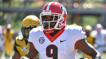 COLUMBIA, MO - SEPTEMBER 22: Wide receiver Jeremiah Holloman #9 (Photo by Ed Zurga/Getty Images)