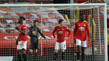 David De Gea and Victor Lindeloef of Manchester United (Photo by Martin Rickett - Pool/Getty Images)