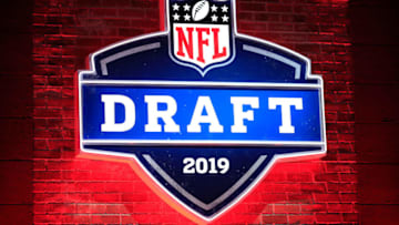 NASHVILLE, TENNESSEE - APRIL 25: A general view of signage during the first round of the 2019 NFL Draft on April 25, 2019 in Nashville, Tennessee. (Photo by Andy Lyons/Getty Images)