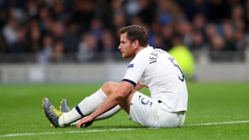LONDON, ENGLAND - OCTOBER 01: Jan Vertonghen of Tottenham Hotspur during the UEFA Champions League group B match between Tottenham Hotspur and Bayern Muenchen at Tottenham Hotspur Stadium on October 01, 2019 in London, United Kingdom. (Photo by Catherine Ivill/Getty Images)