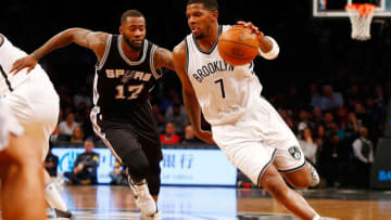 BROOKLYN, NJ - JANUARY 11: (NEW YORK DAILIES OUT) Joe Johnson #7 of the Brooklyn Nets (Photo by Jim McIsaac/Getty Images)