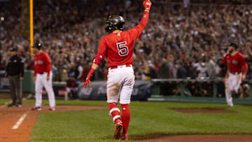 Enrique Hernandez #5 of the Boston Red Sox (Photo by Billie Weiss/Boston Red Sox/Getty Images)
