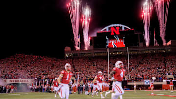 LINCOLN, NE - NOVEMBER 7: Nebraska Cornhuskers captains take the field before their game against the Michigan State Spartans at Memorial Stadium on November 7, 2015 in Lincoln, Nebraska. (Photo by Eric Francis/Getty Images)