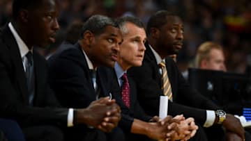 Maurice Cheeks, head coach Billy Donovan and assistant coach Adrian Griffin, OKC Thunder (Photo by David Ramos/Getty Images)