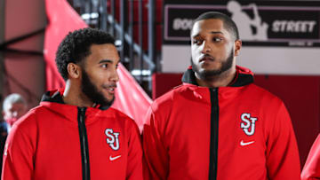 St. John's basketball forwards Julian Champagnie and Joel Soriano (Wendell Cruz-USA TODAY Sports)