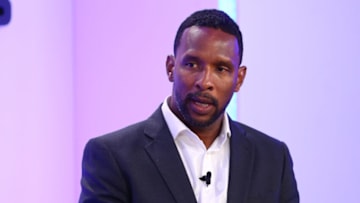 NEW YORK, NY - MARCH 28: Shaka Hislop speaks during the 'The Ugle Side of The Beautiful Game' panel during day two of the International Champions Cup launch event at 107 Grand on March 28, 2019 in New York City. (Photo by Mike Stobe/International Champions Cup/Getty Images)