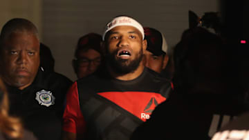 LAS VEGAS, NV - JULY 08: Yoel Romero of Cuba prepares to enter the Octagon before facing Robert Whittaker of New Zealand in their interim UFC middleweight championship bout during the UFC 213 event at T-Mobile Arena on July 8, 2017 in Las Vegas, Nevada. (Photo by Christian Petersen/Zuffa LLC/Zuffa LLC via Getty Images)