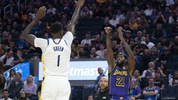 Golden State Warriors forward JaMychal Green was pitched by the Celtics Lab podcast as a potential Boston Celtics trade deadline target Mandatory Credit: Kyle Terada-USA TODAY Sports