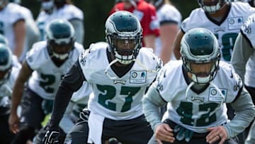 May 24, 2016; Philadelphia, PA, USA; Philadelphia Eagles free safety Malcolm Jenkins (27) runs drills with the team during OTS