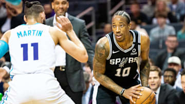 San Antonio Spurs DeMar DeRozan. (Photo by Jacob Kupferman/Getty Images)