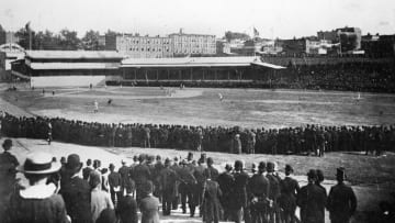 (Public domain photo of 1883 Michigan team via Wikimedia Commons)