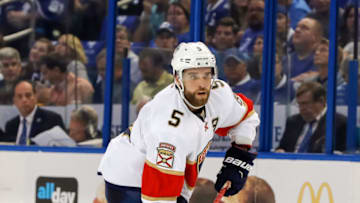 TAMPA, FL - OCTOBER 18: Aaron Ekblad. Photo by Mike Carlson/Getty Images)