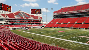 Cardinal Stadium will be a lot emptier this 2020 fall football season due to Covid-19 precautions. The video screens will be flashing 'Wear Your Mask' and 'Stay 6 feet apart' as reminders for those 12,000 fans that will be watching the game in person. The University of Louisville football team will open its 2020 football season with a home game against Western Kentucky on Sept. 12. Sept. 9, 2020Cardinal Stadiums Plans To Reopen For Uofl Football Amid Covid 19