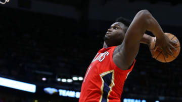 NEW ORLEANS, LOUISIANA - MARCH 03: Zion Williamson #1 of the New Orleans Pelicans (Photo by Jonathan Bachman/Getty Images)