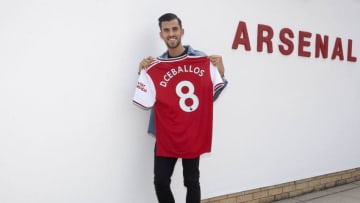 ST ALBANS, ENGLAND - JULY 23: Arsenal unveil new loan signing Dani Ceballos at London Colney on July 23, 2019 in St Albans, England. (Photo by Alan Walter - Arsenal FC/Arsenal FC via Getty Images)
