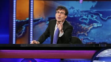 NEW YORK, NY - JUNE 10: John Oliver takes over as summer guest host of 'The Daily Show with Jon Stewart' on June 10, 2013 in New York City. (Photo by Neilson Barnard/Getty Images for Comedy Central)