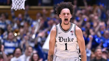 Dereck Lively II #1 of the Duke Blue Devils. (Grant Halverson/Getty Images)