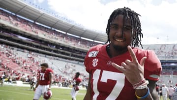 2021 NFL Draft prospect Jaylen Waddle (Photo by Joe Robbins/Getty Images)