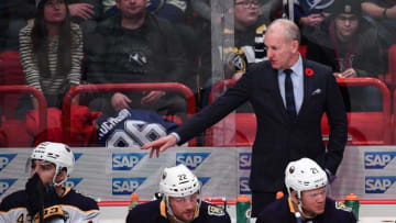 Buffalo Sabres head coach Ralph Krueger. (Photo by JONATHAN NACKSTRAND / AFP) (Photo by JONATHAN NACKSTRAND/AFP via Getty Images)