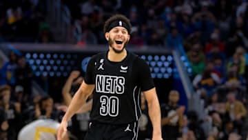 Brooklyn Nets guard Seth Curry-Mandatory Credit: John Hefti-USA TODAY Sports