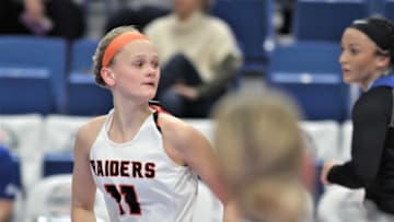 Ryle freshman Abby Holtman at Rupp Arena. Cincinnati Enquirer.