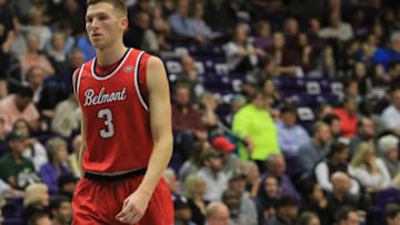 NASHVILLE, TN - DECEMBER 04: Belmont Bruins guard Dylan Windler (3) walks down the floor at the end of the first half during the Battle of the Boulevard between the Belmont Bruins and Lipscomb Bison on December 4, 2017 at Allen Arena in Nashville, Tennessee. (Photo by Matthew Maxey/Icon Sportswire via Getty Images)